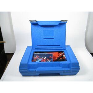 Lego Vintage 1984 Storage Travel Carry Case Assorted LOT Bricks Wheels Snap Lid